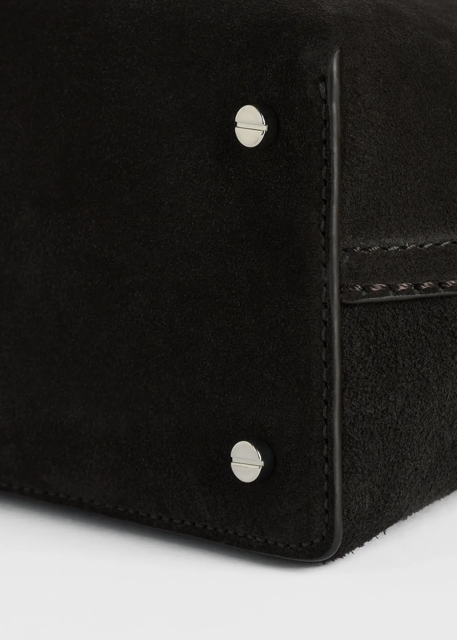 T-Lock suede clutch espresso