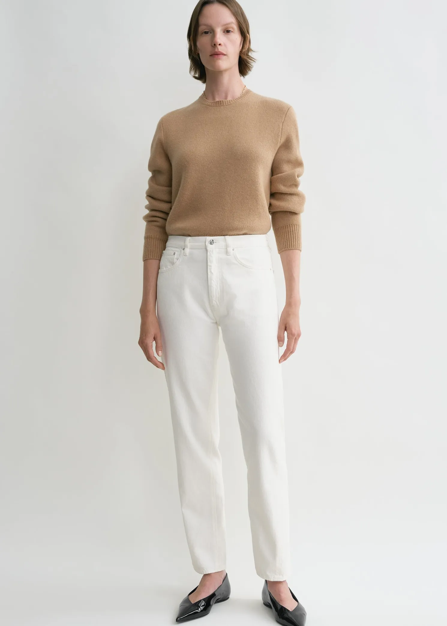 Twisted seam denim off-white