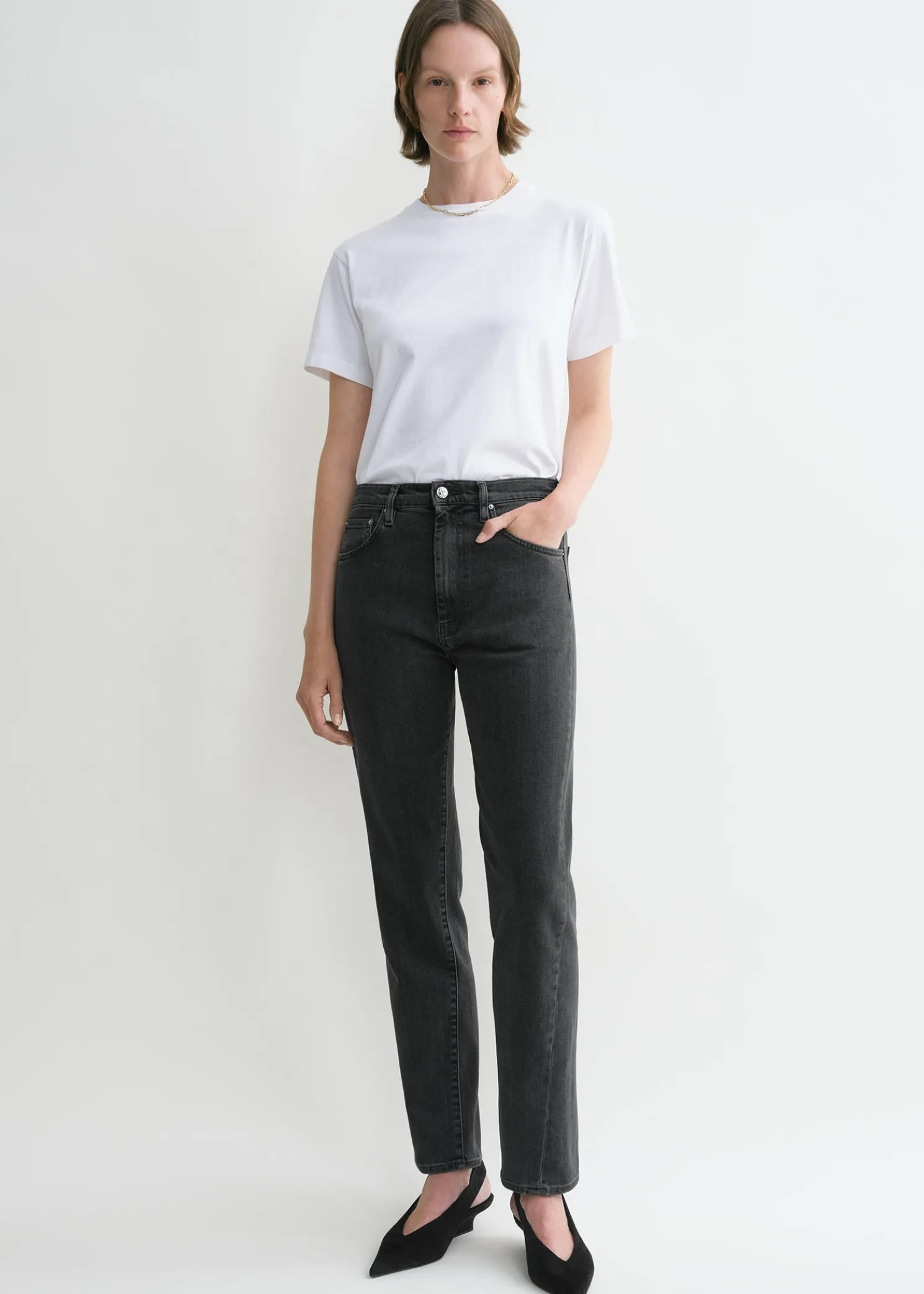 Twisted seam denim grey