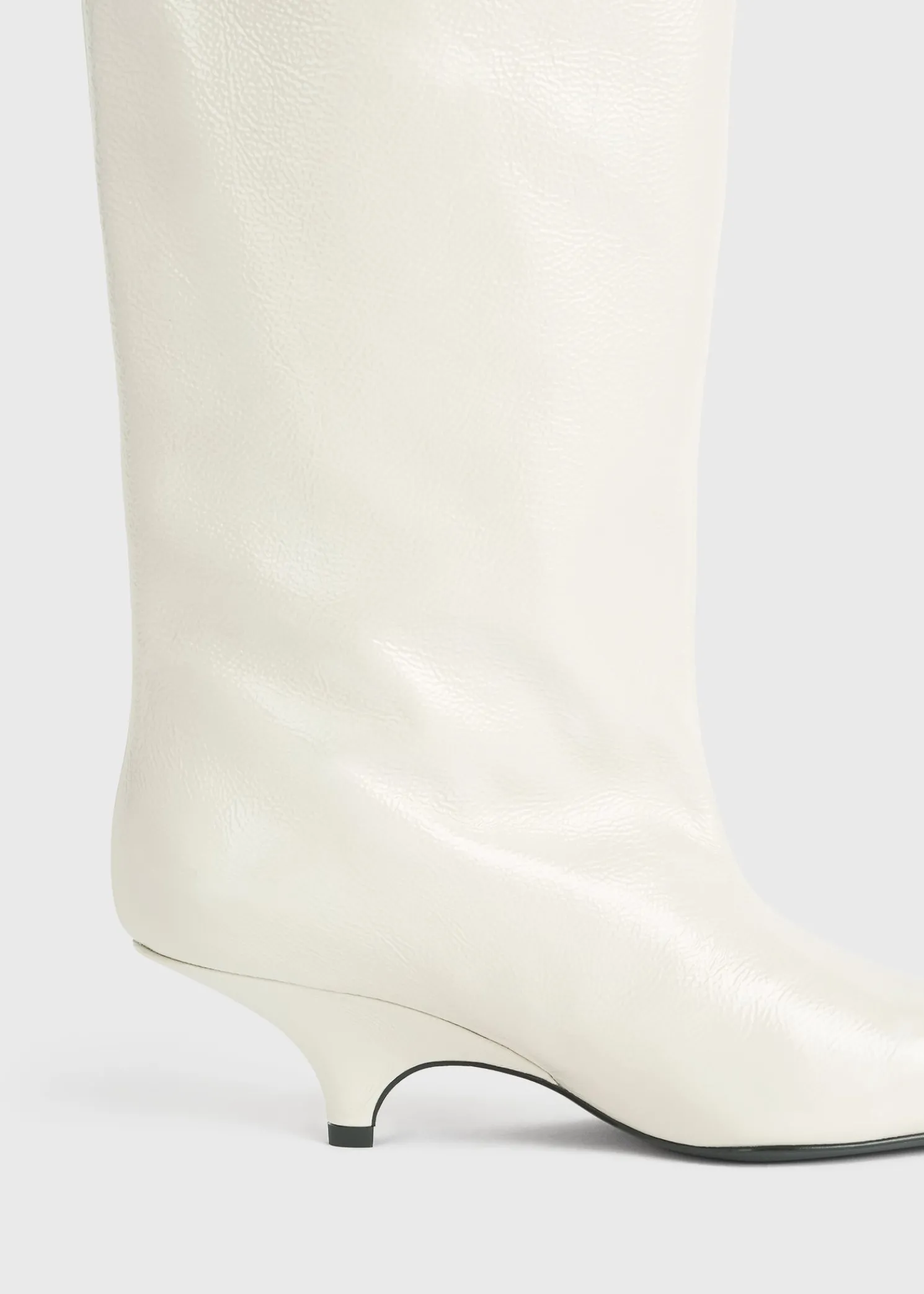 Wedge-heel Naplack boots bleached sand