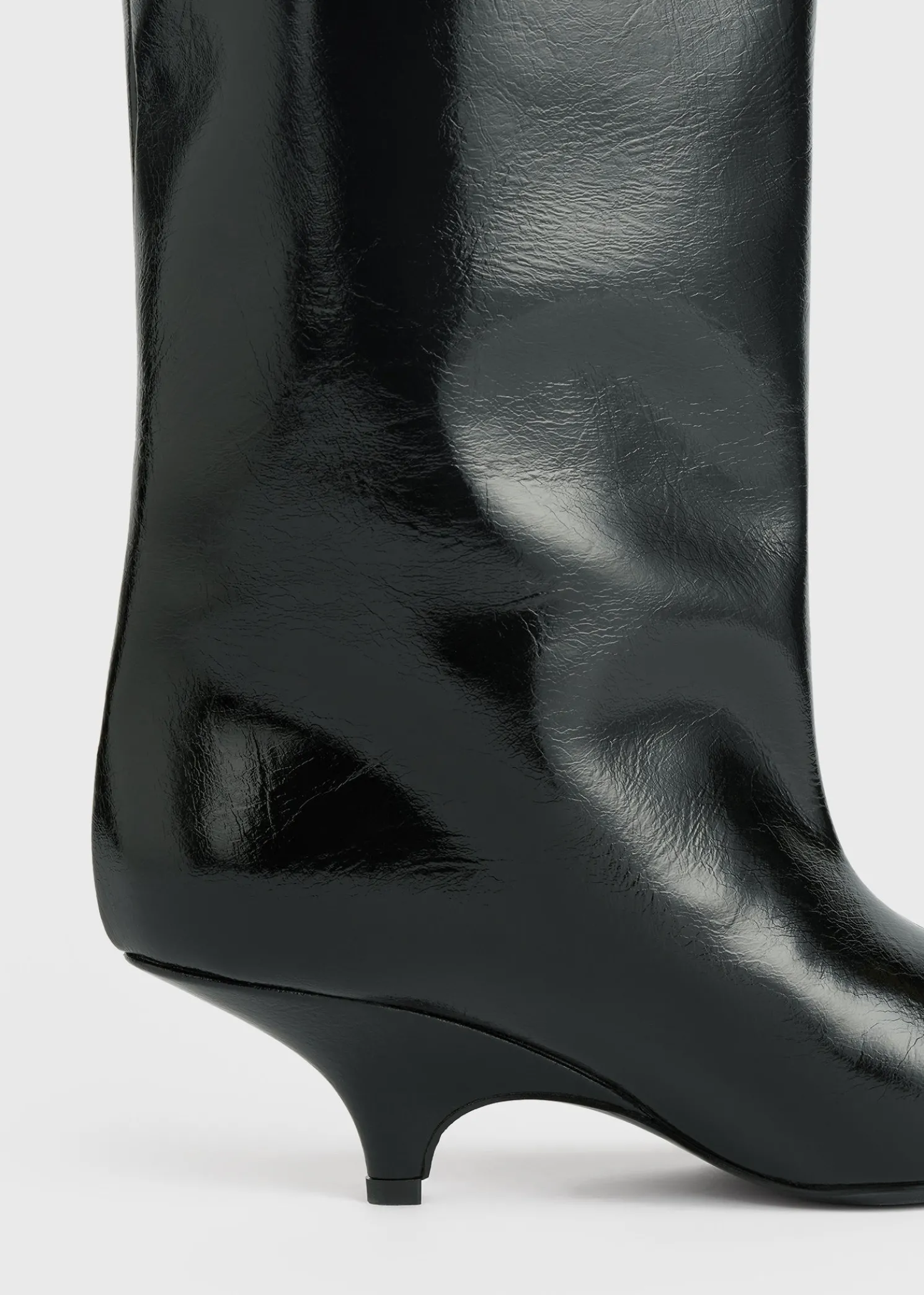 Wedge-heel Naplack boots black