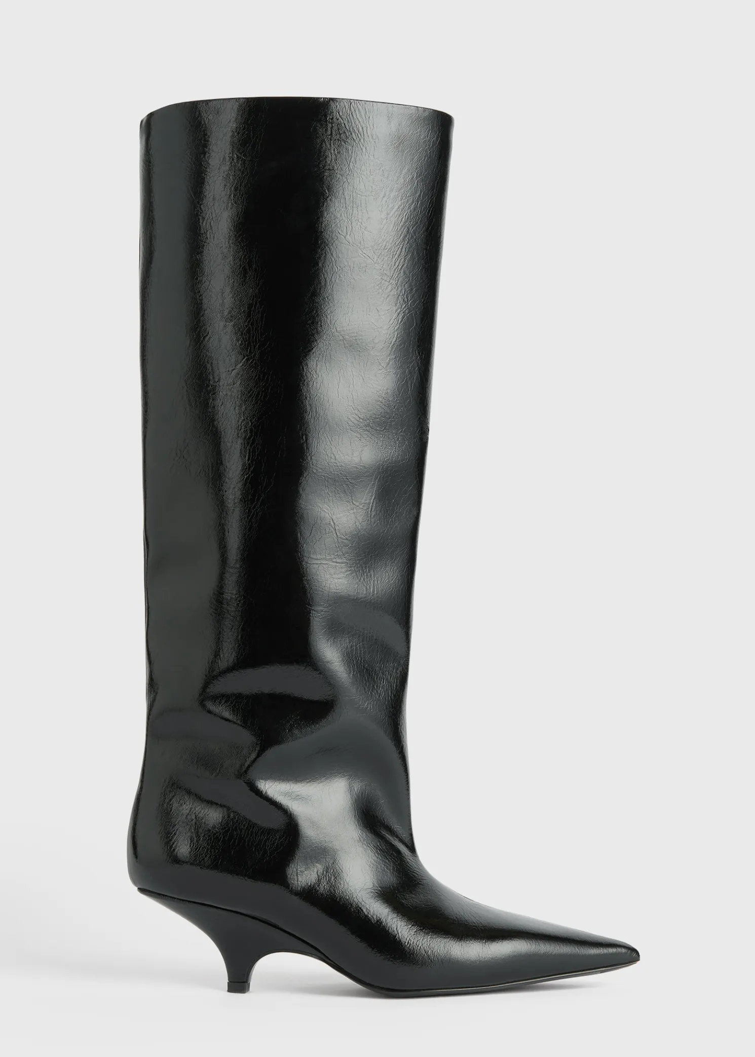 Wedge-heel Naplack boots black