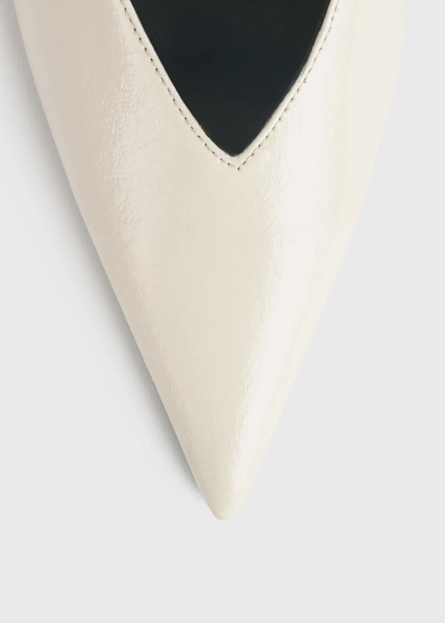 Wedge-heel Naplack pumps bleached sand