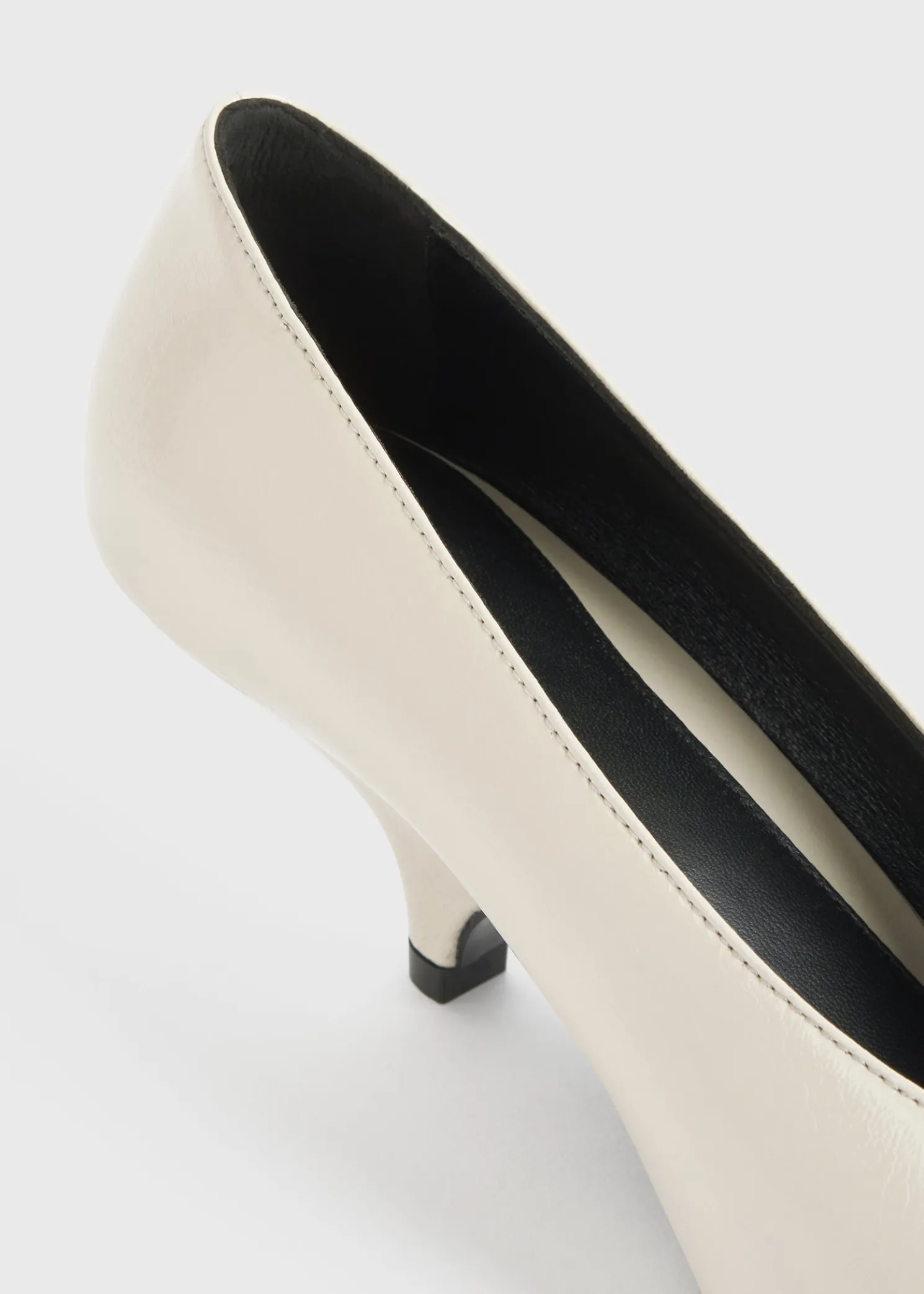 Wedge-heel Naplack pumps bleached sand