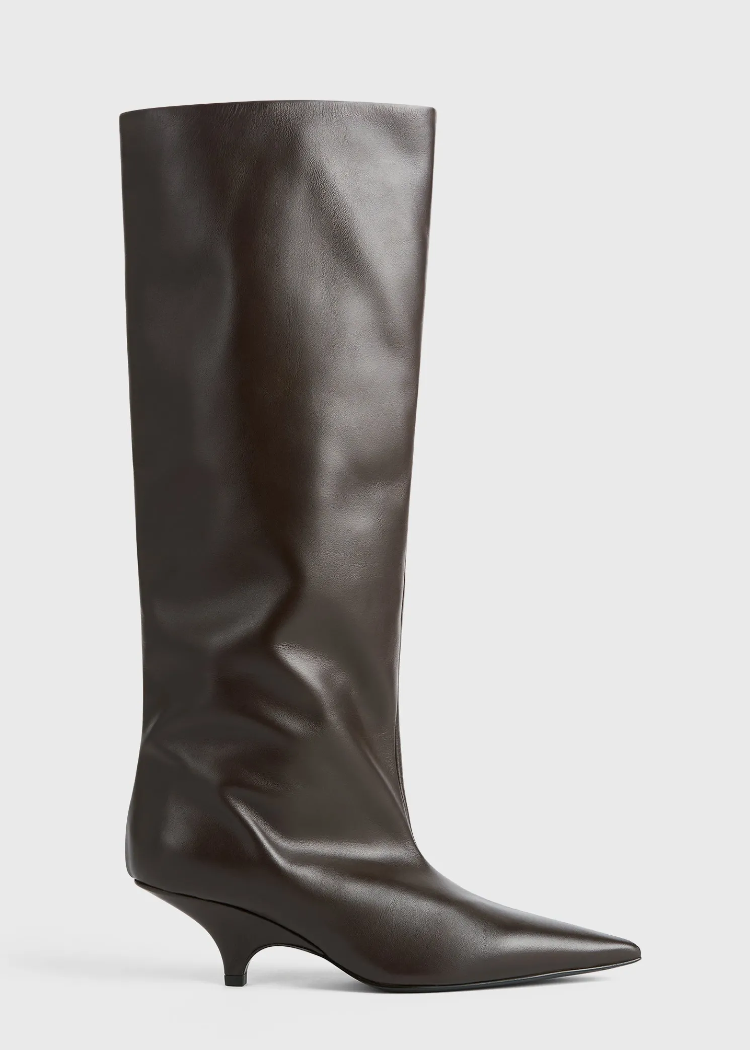 Wedge-heel Nappa boots bark