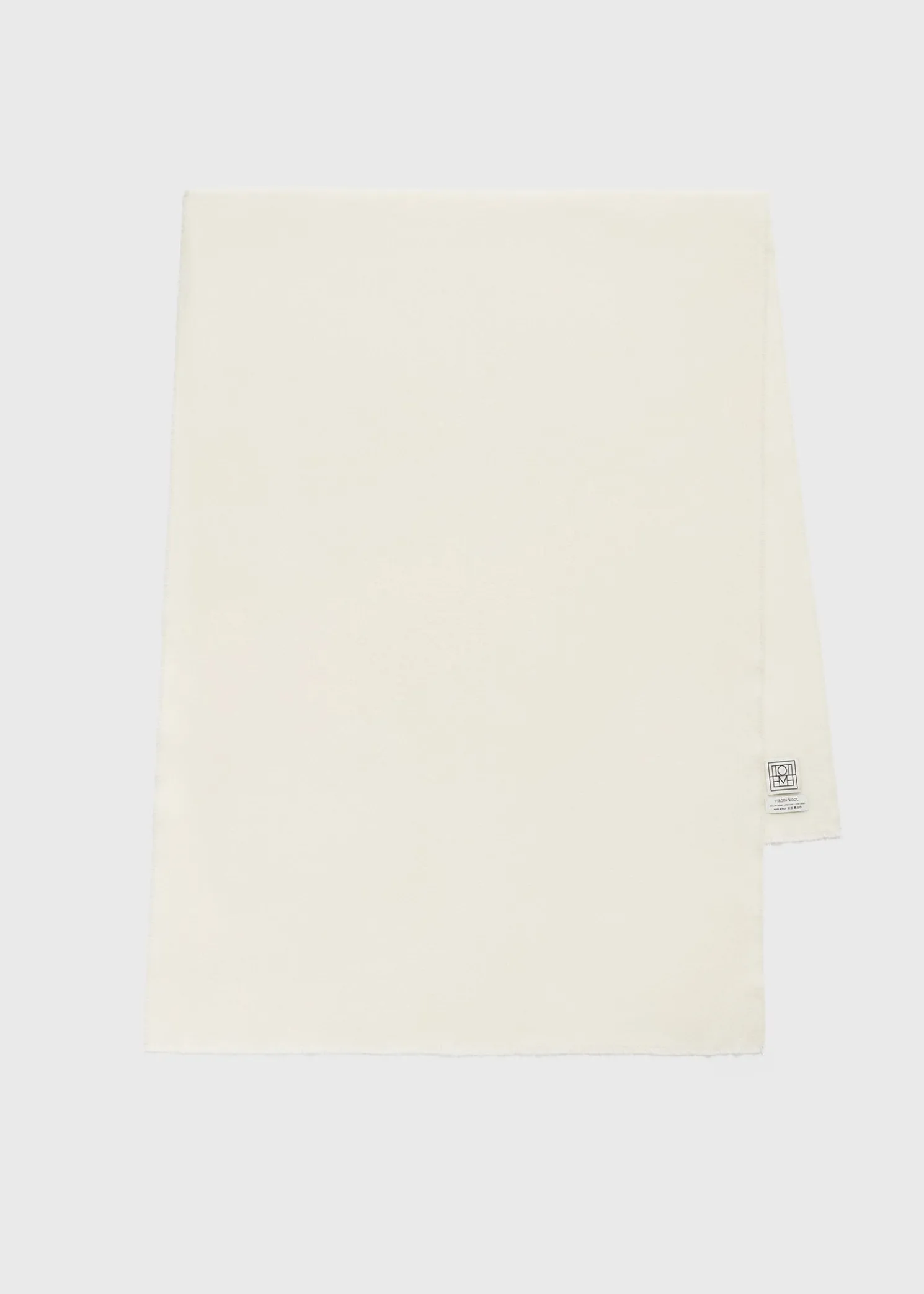 Wide classic wool scarf ivory