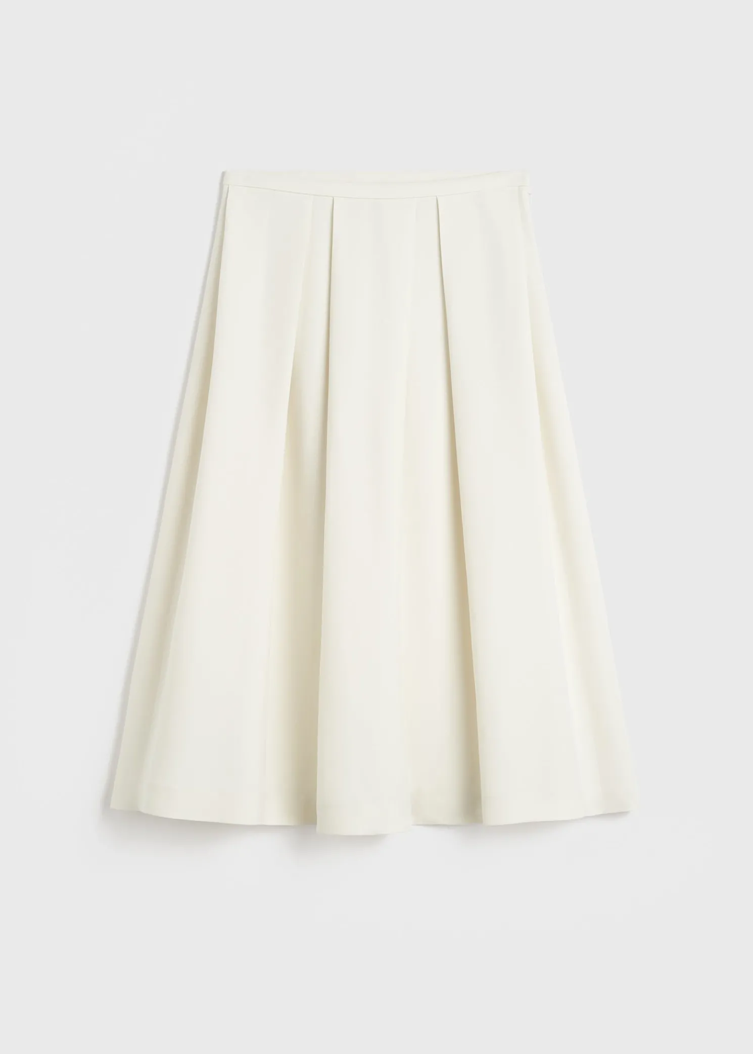 Wool silk twinflower skirt macadamia